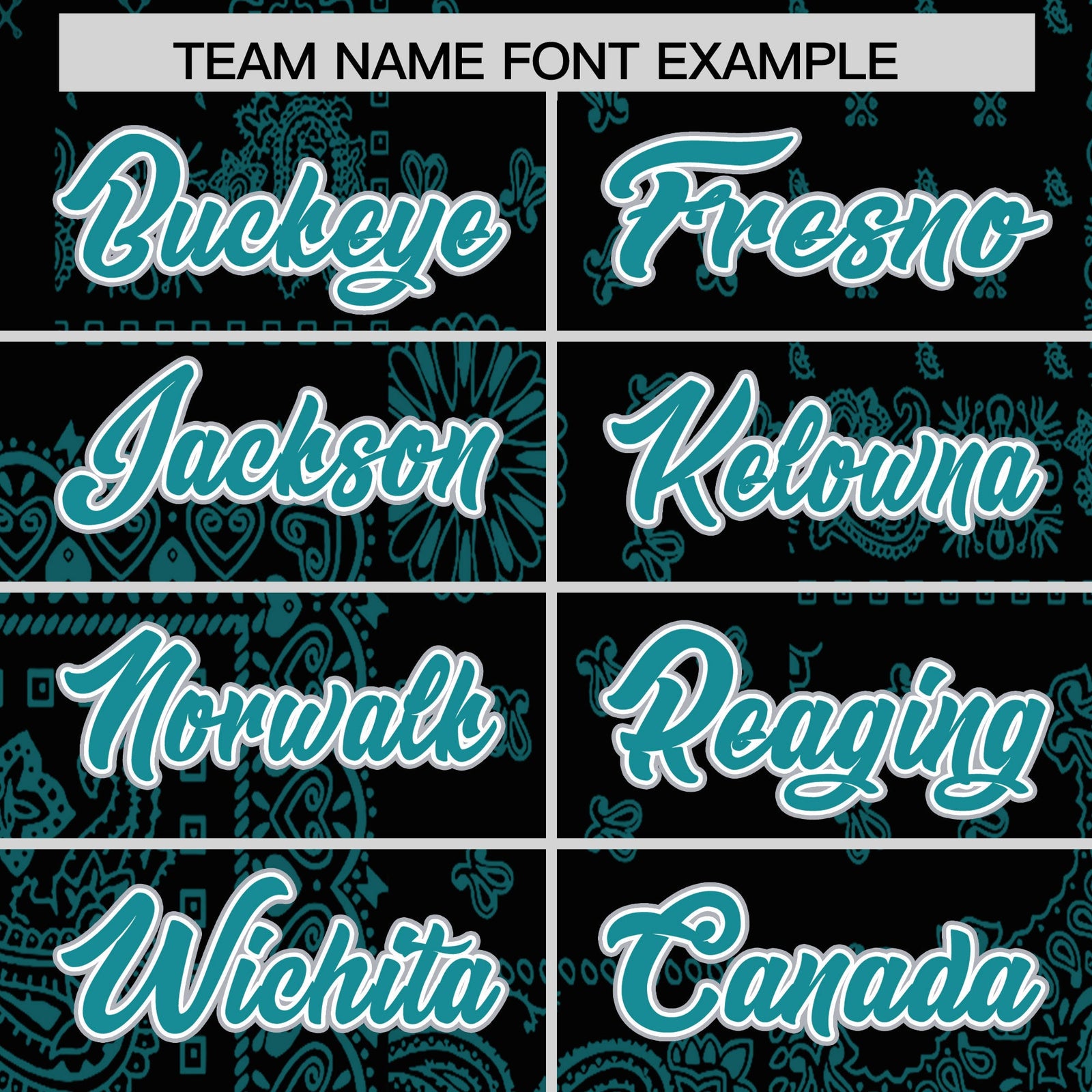 Custom Aqua Black White Cashew Flower Graffiti Pattern V-Neck Hockey Jersey| KXKSHOP