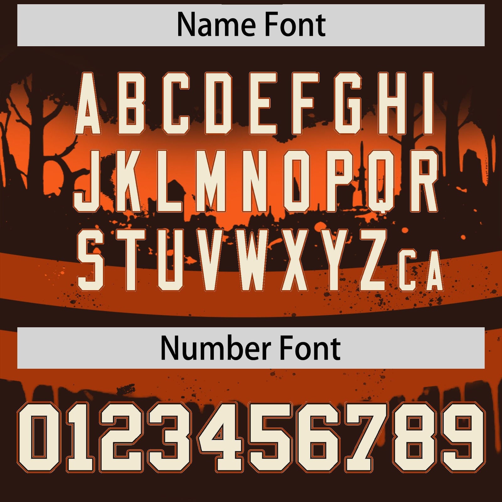 Custom Brown Dark Orange Cream Gradient Fashion Halloween Stretch Fabric Hockey Jersey| KXKSHOP