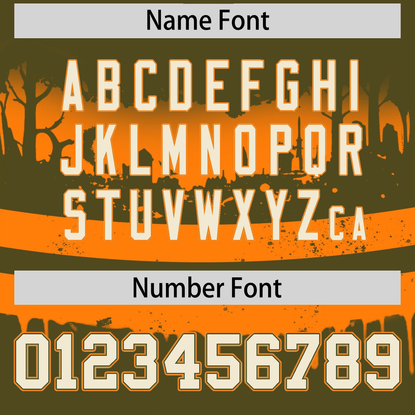 Custom Olive Orange Cream Gradient Fashion Halloween Stretch Fabric Hockey Jersey| KXKSHOP
