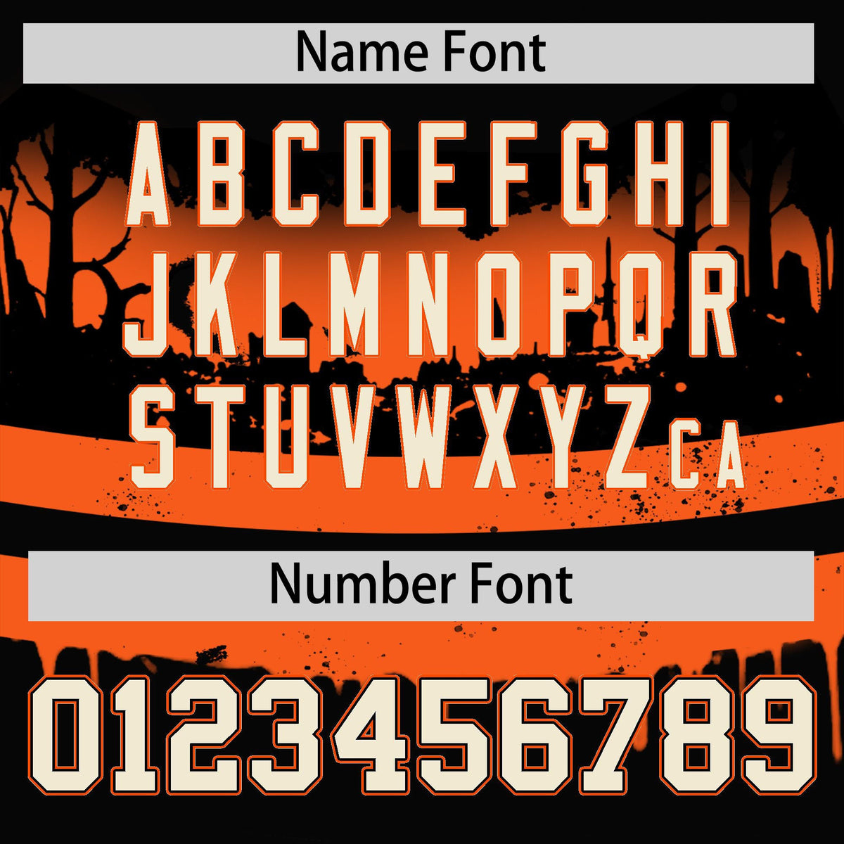 Custom Black Orange Cream Gradient Fashion Halloween Stretch Fabric Hockey Jersey| KXKSHOP