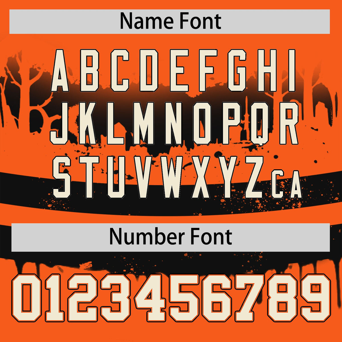 Custom Orange Black Cream Gradient Fashion Halloween Stretch Fabric Hockey Jersey| KXKSHOP