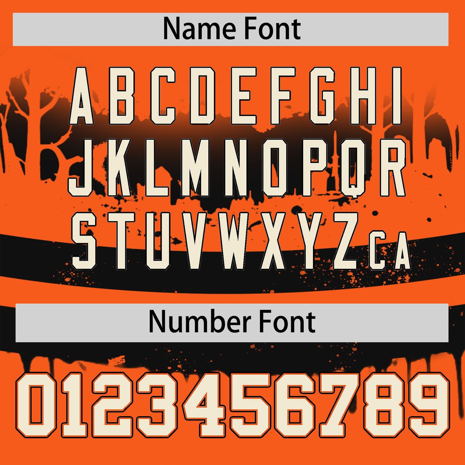 Custom Orange Black Cream Gradient Fashion Halloween Stretch Fabric Hockey Jersey| KXKSHOP