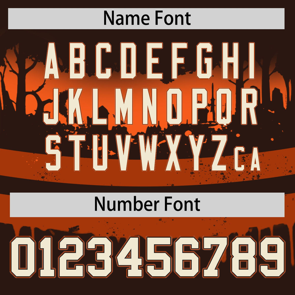 Custom Brown Dark Orange Cream Gradient Fashion Halloween Stretch Fabric Hockey Jersey| KXKSHOP