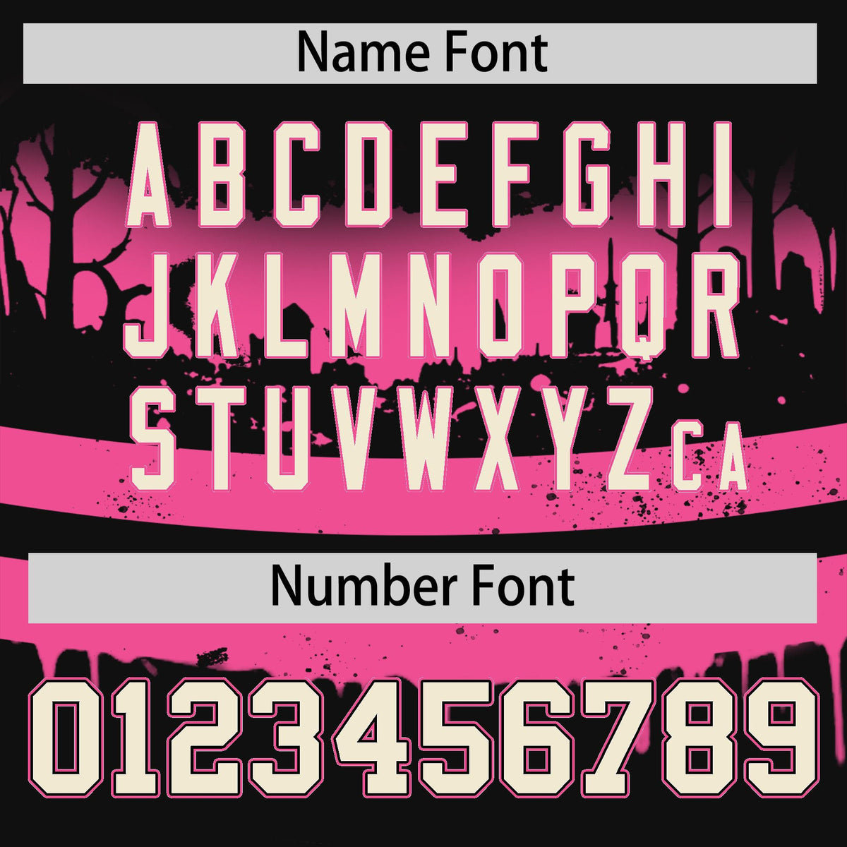 Custom Black Pink Cream Gradient Fashion Halloween Stretch Fabric Hockey Jersey| KXKSHOP
