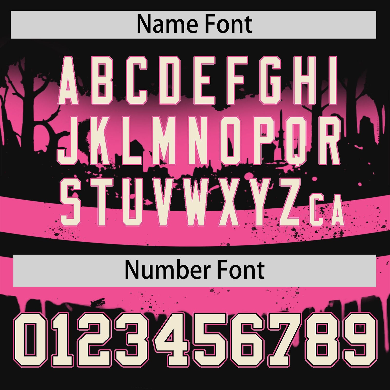Custom Black Pink Cream Gradient Fashion Halloween Stretch Fabric Hockey Jersey| KXKSHOP
