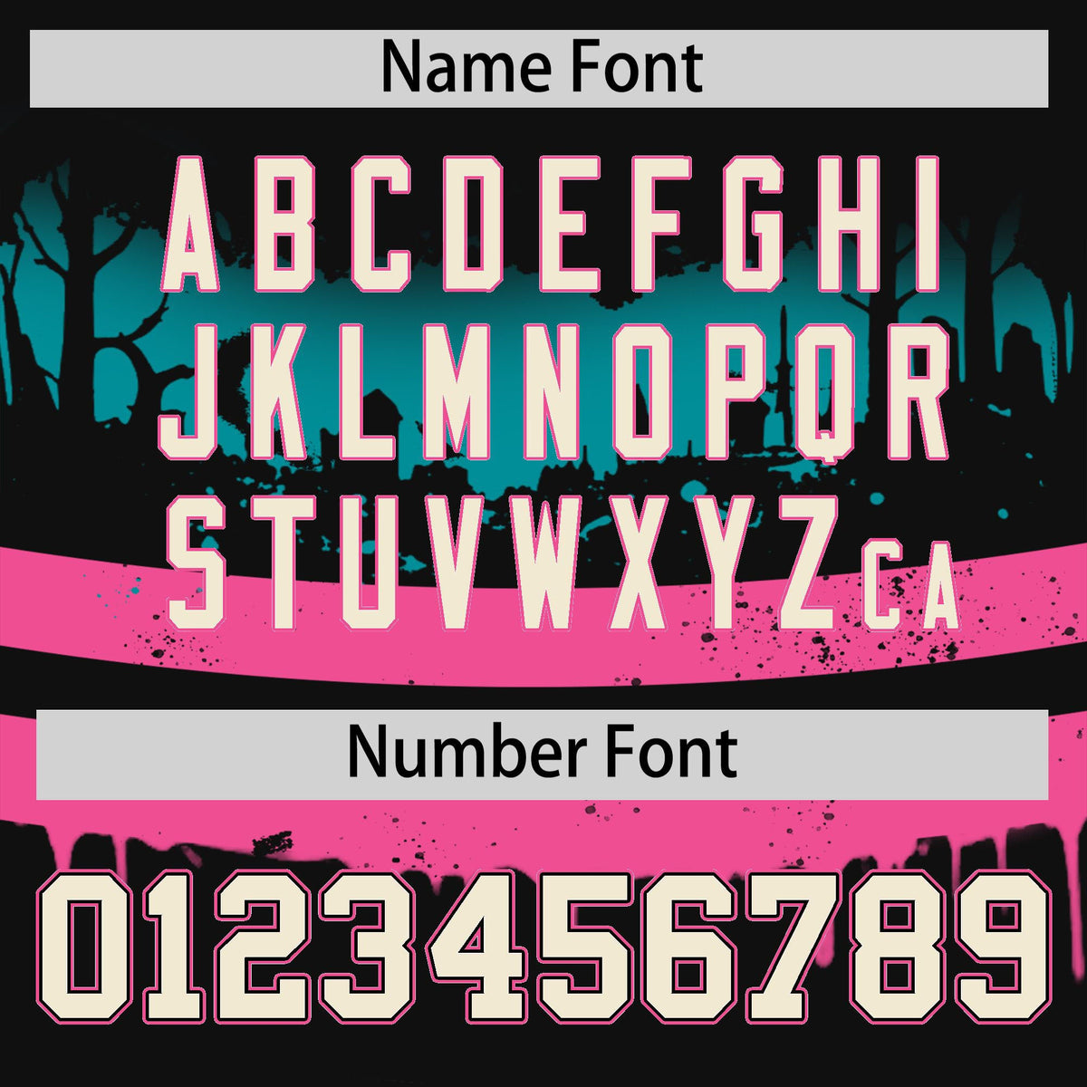 Custom Black Pink Teal Gradient Fashion Halloween Stretch Fabric Hockey Jersey| KXKSHOP