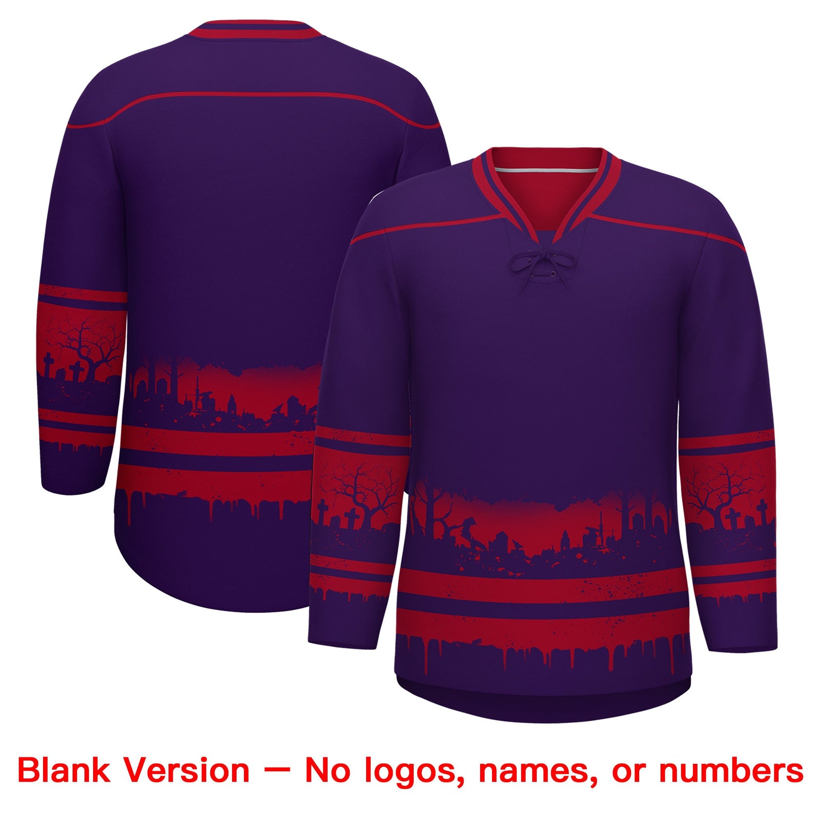 Custom Cardinal Cream Gradient Fashion Halloween Stretch Fabric Hockey Jersey| KXKSHOP