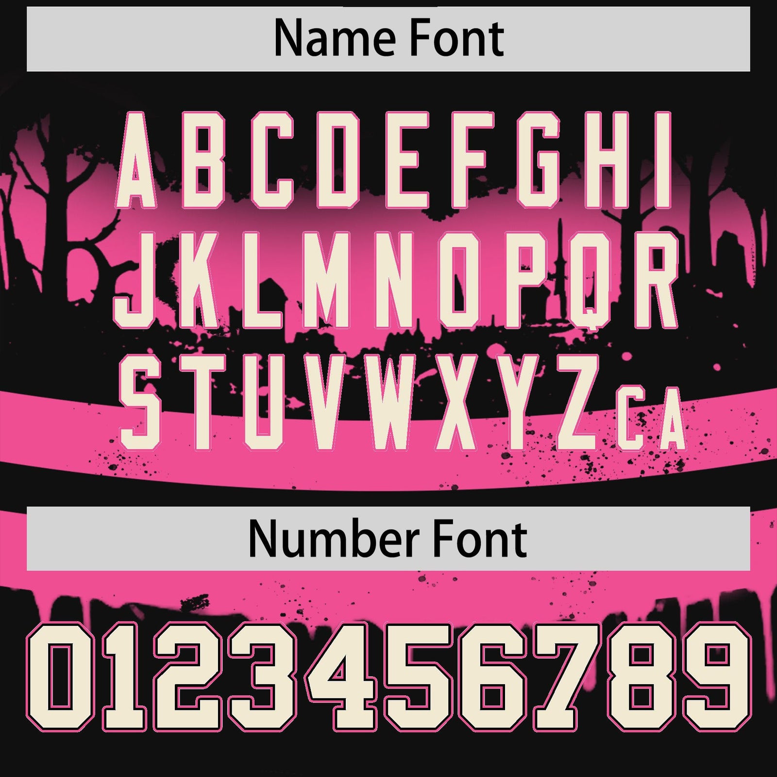 Custom Black Pink Cream Gradient Fashion Halloween Stretch Fabric Hockey Jersey| KXKSHOP