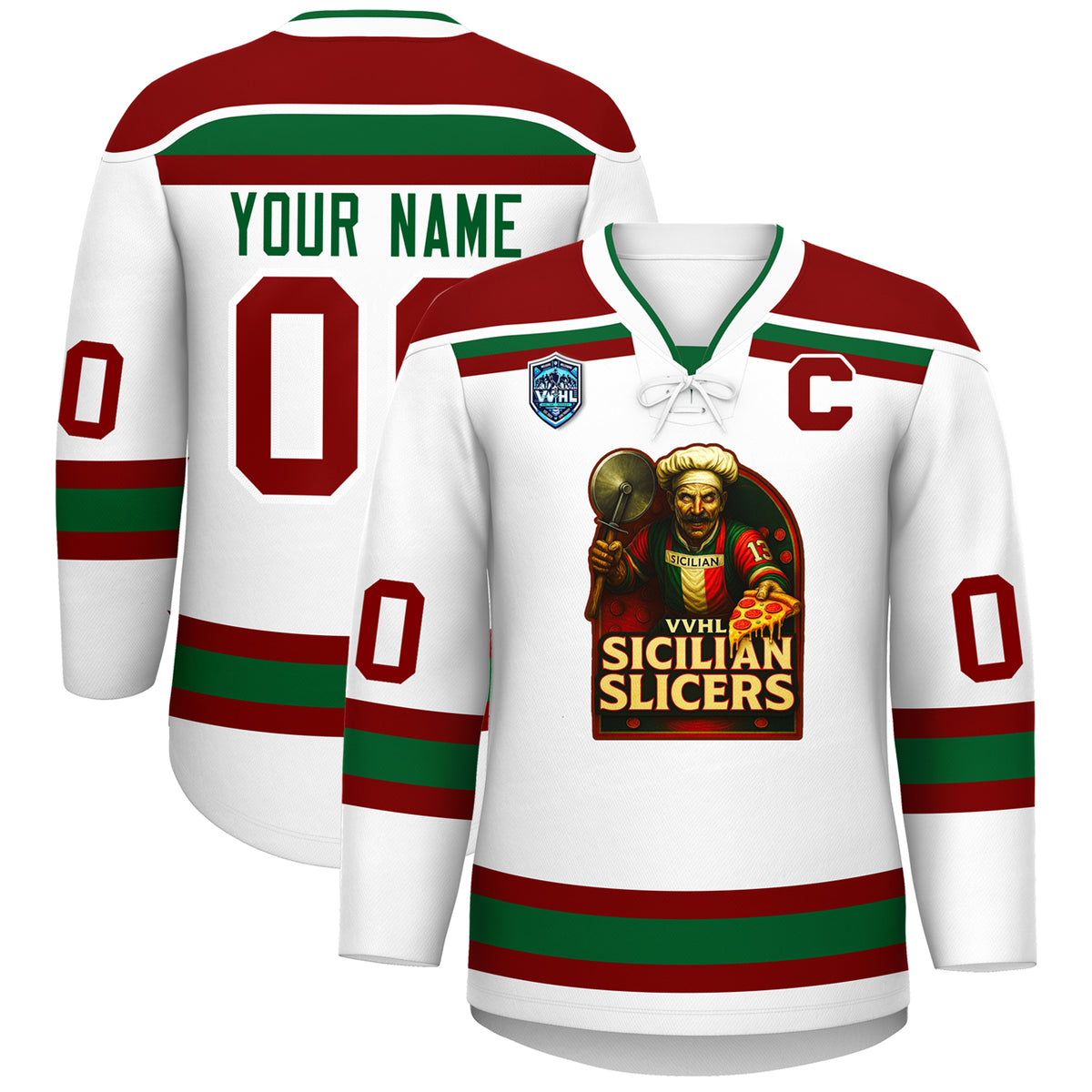 VVHL S9 Sicilian Slicers Red Hockey Jersey