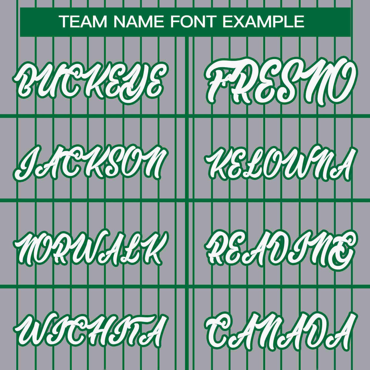 Custom Gray Kelly Green-White Stripe Fashion Design Full Button Authentic Baseball Jersey