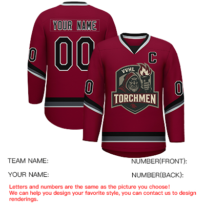 VVHL S9 Torchmen Black White Hockey Jersey