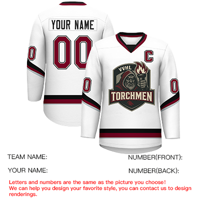 VVHL S9 Torchmen Black White Hockey Jersey