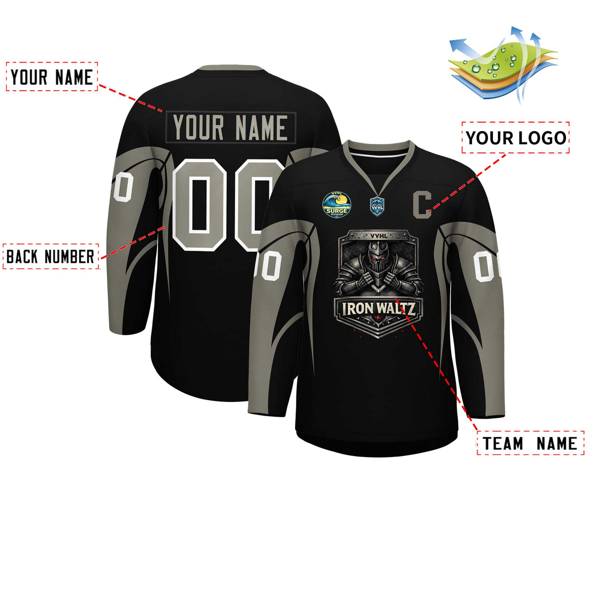 VVHL S10 IRON WALTZ  Hockey Jersey