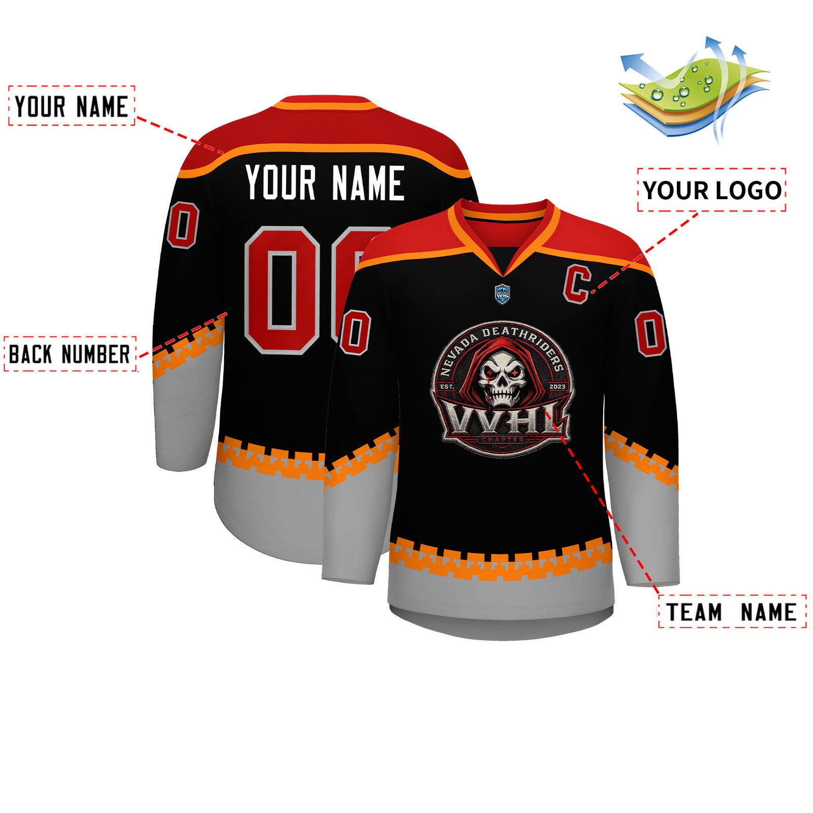 VVHL S10 NEVADA DEATHRIDERS  Hockey Jersey