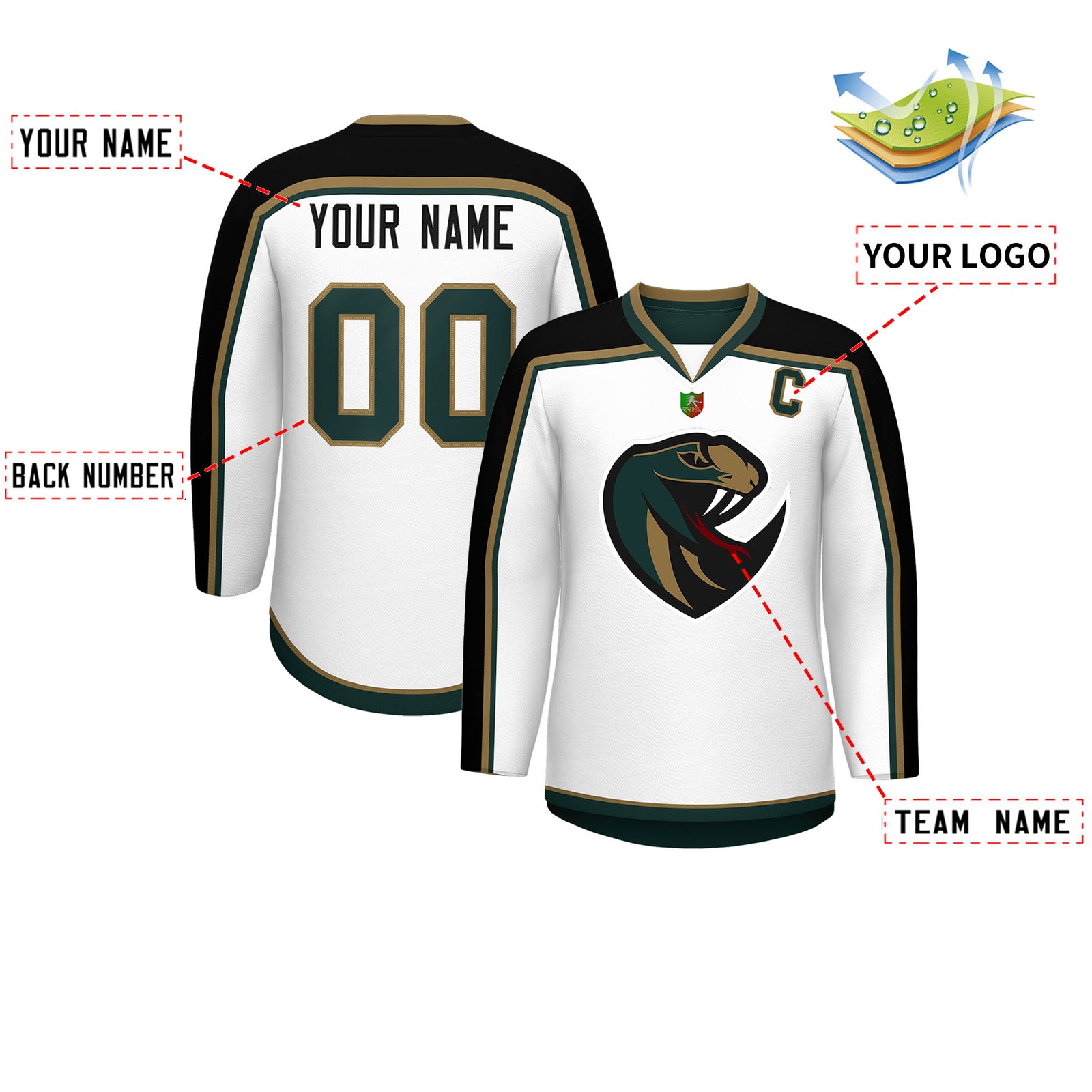 VVHL S10 Viper City Venom  Hockey Jersey