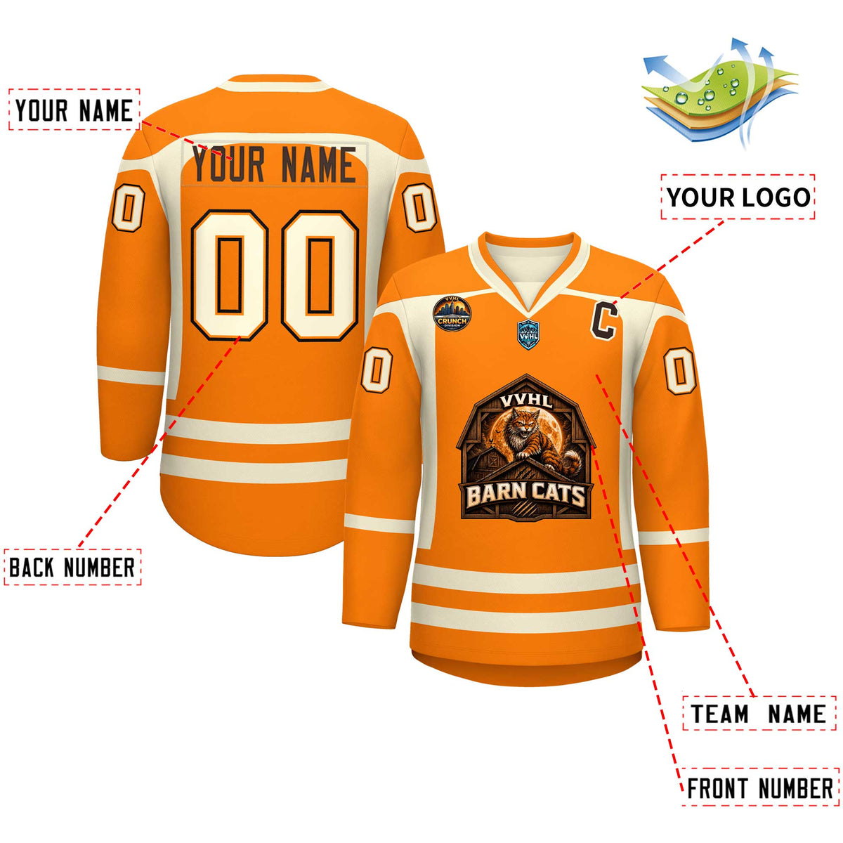 VVHL S11 Barn Cats   Hockey Jersey