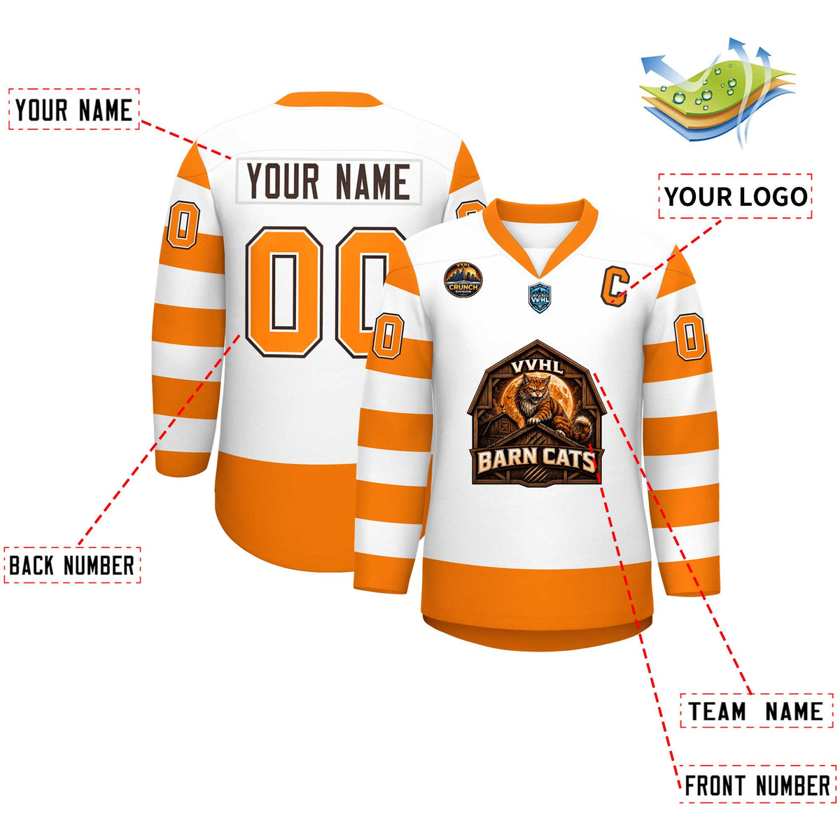 VVHL S11 Barn Cats   Hockey Jersey