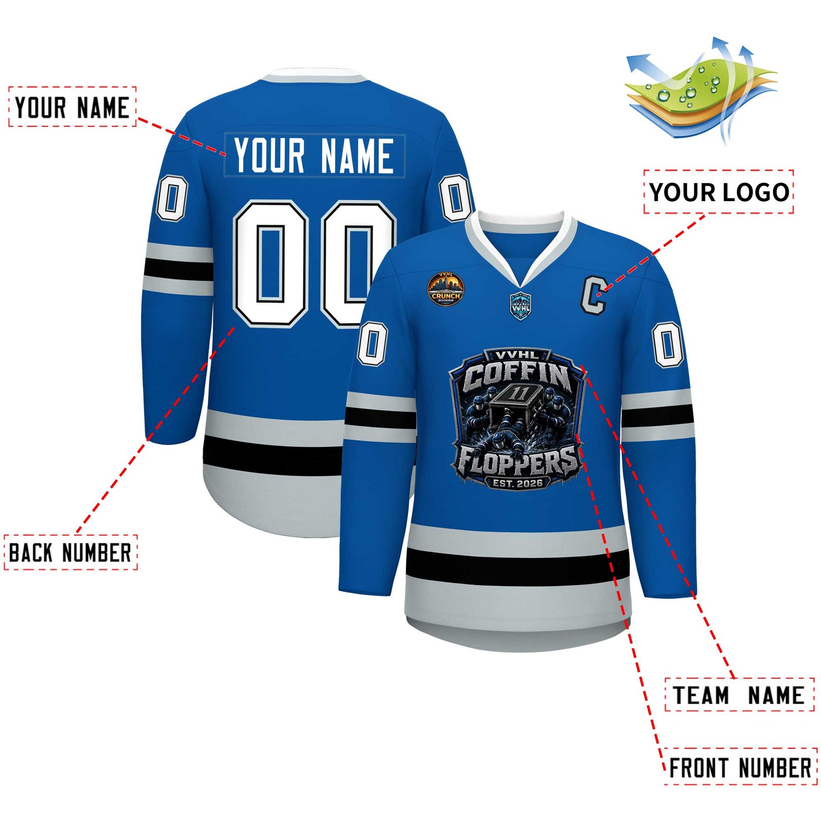 VVHL S11 Coffin Floppers   Hockey Jersey