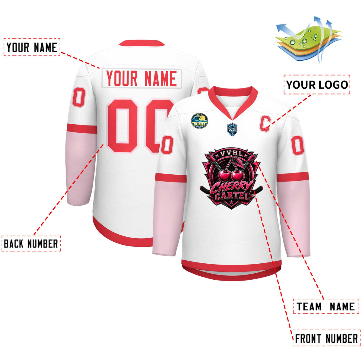 VVHL S11 Cherry Cartel   Hockey Jersey