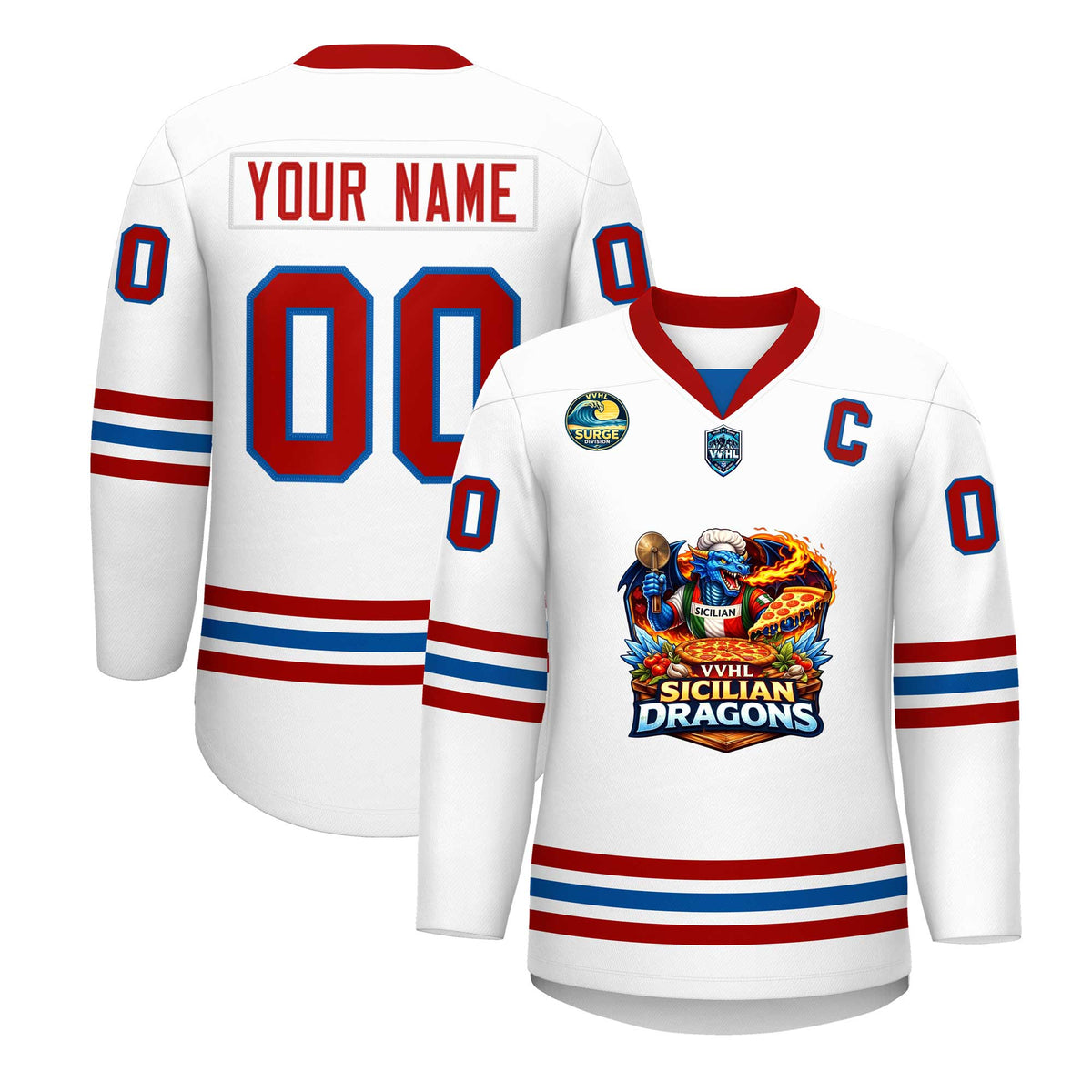 VVHL S11 Sicilian Dragons Hockey Jersey