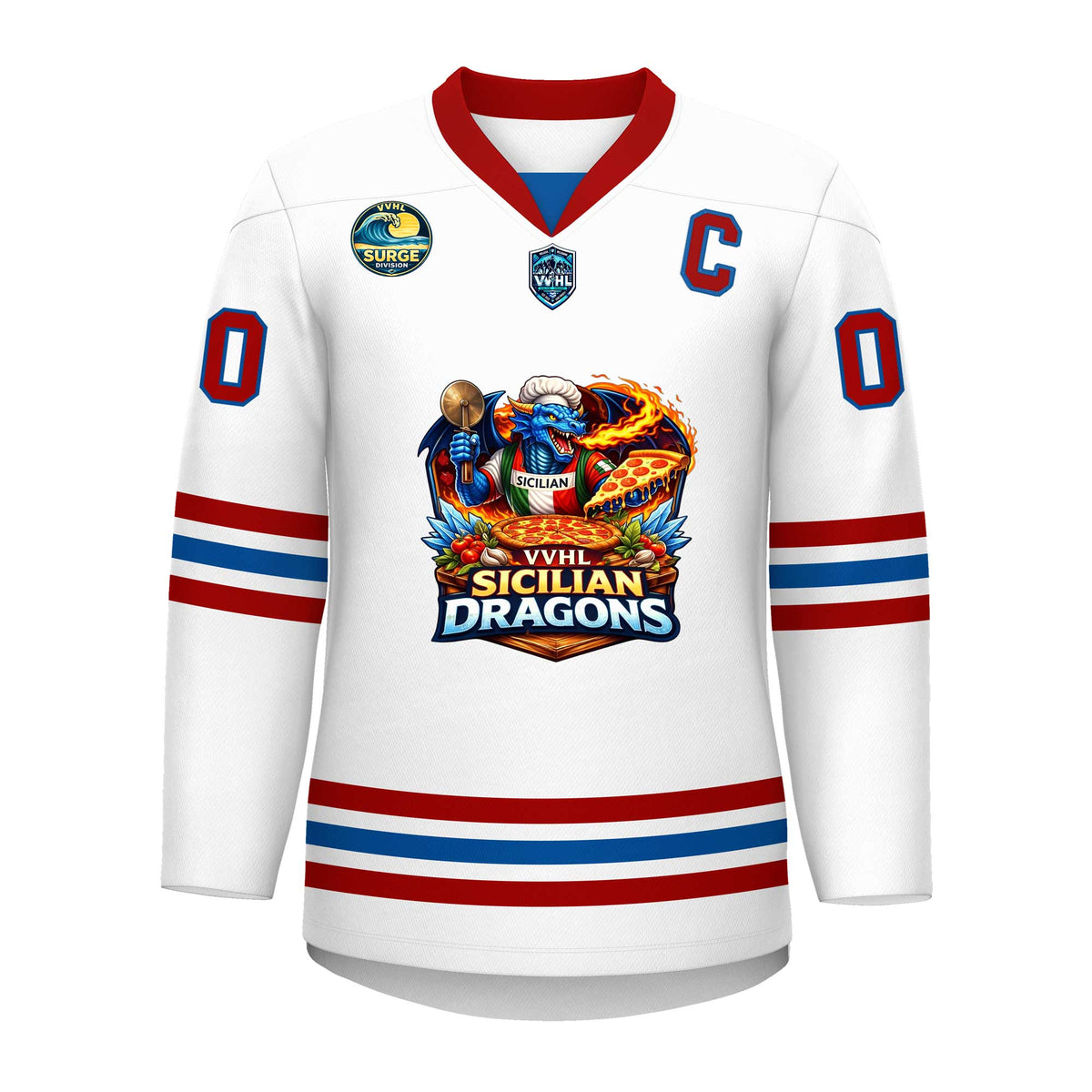 VVHL S11 Sicilian Dragons Hockey Jersey