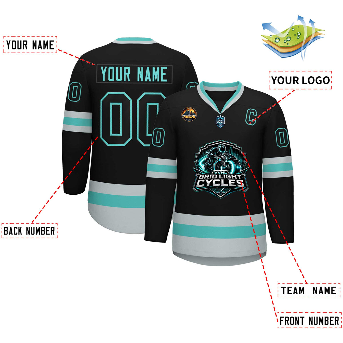 VVHL S11 Grid Light Cycles Hockey Jersey
