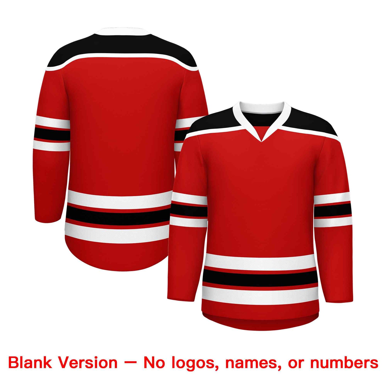 Custom Red White Ice Cream Helmet Pattern Personalized V-Neck Hockey Jersey