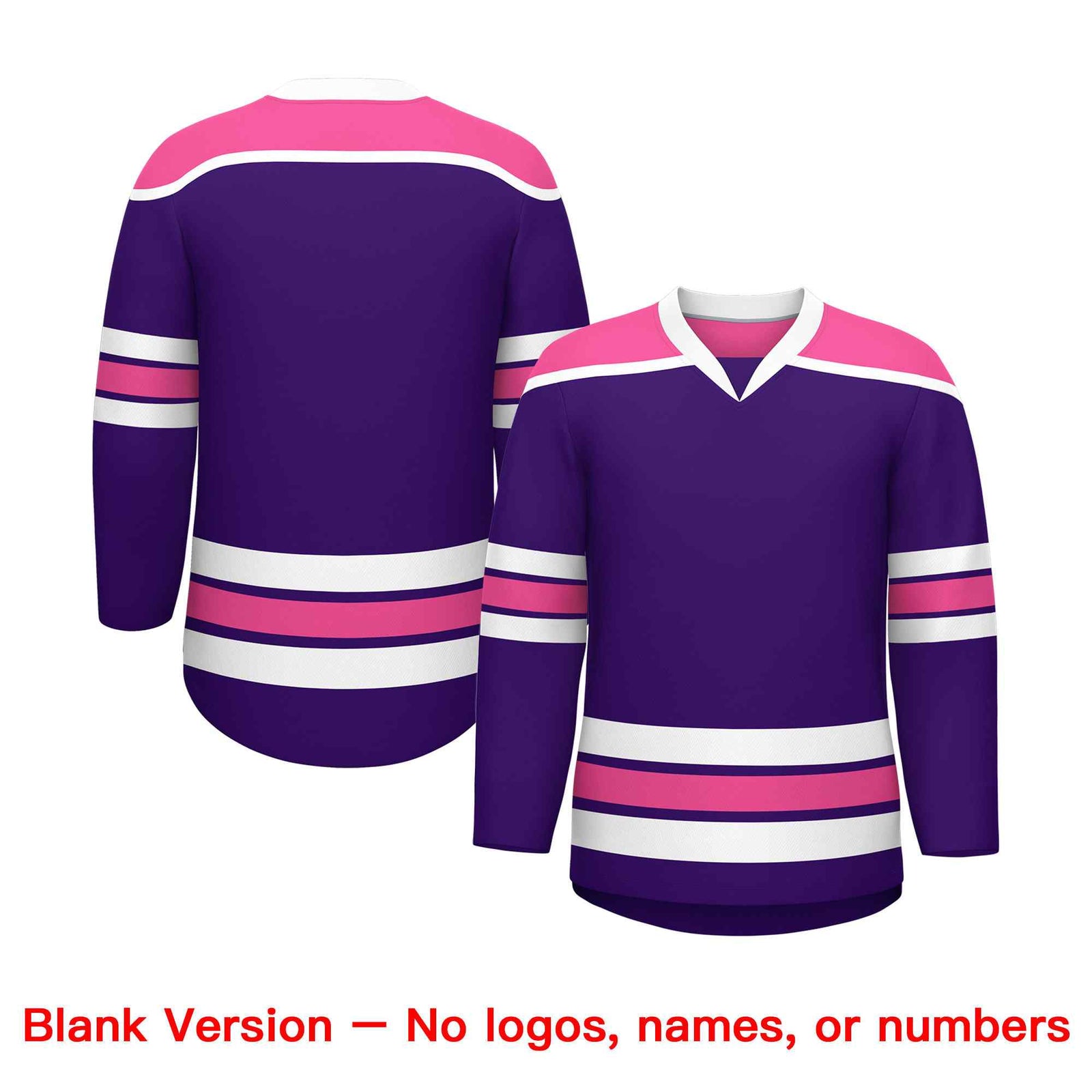 Custom Purple Pink Ice Cream Helmet Pattern Personalized V-Neck Hockey Jersey| KXKSHOP