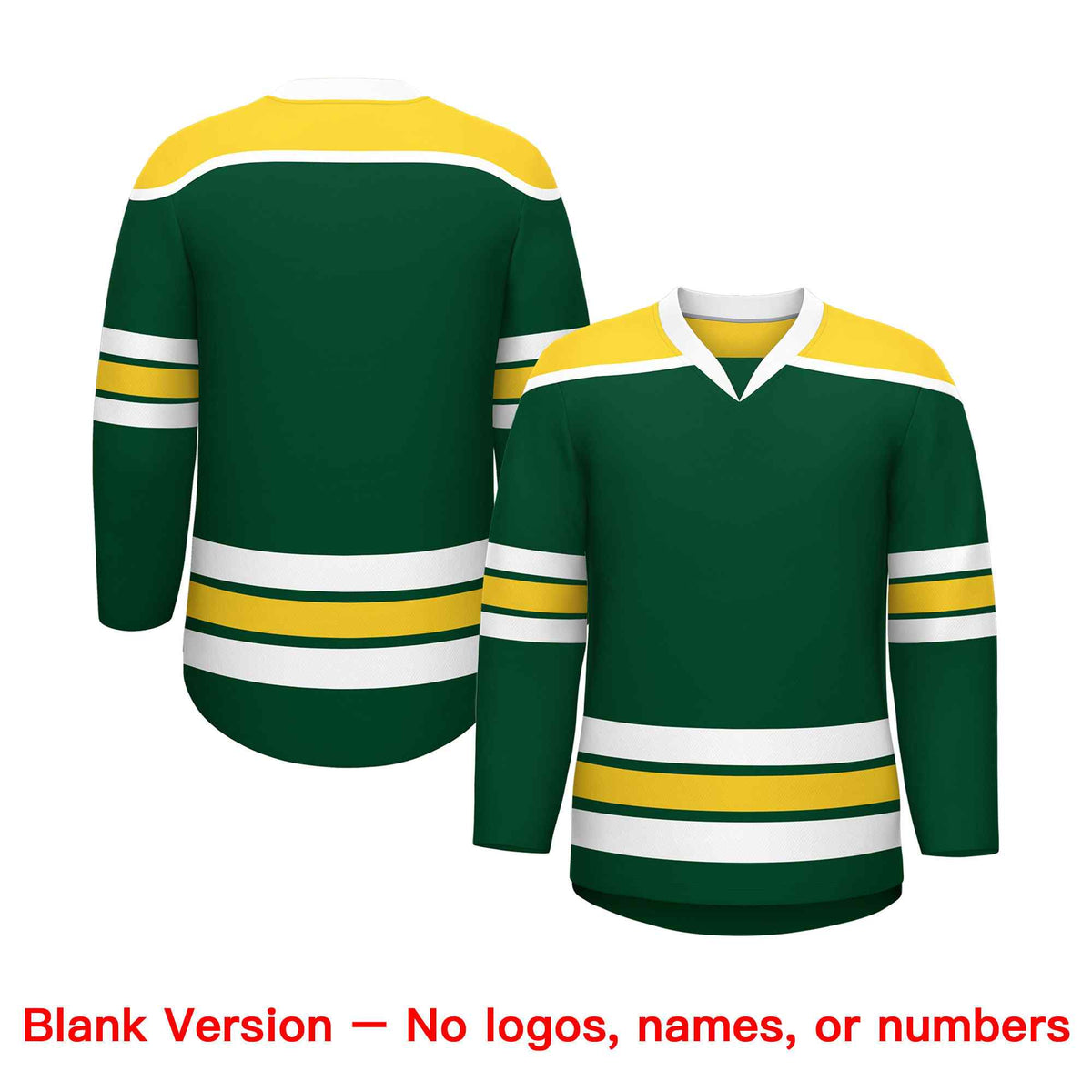 Custom Green Gold Ice Cream Helmet Pattern Personalized V-Neck Hockey Jersey