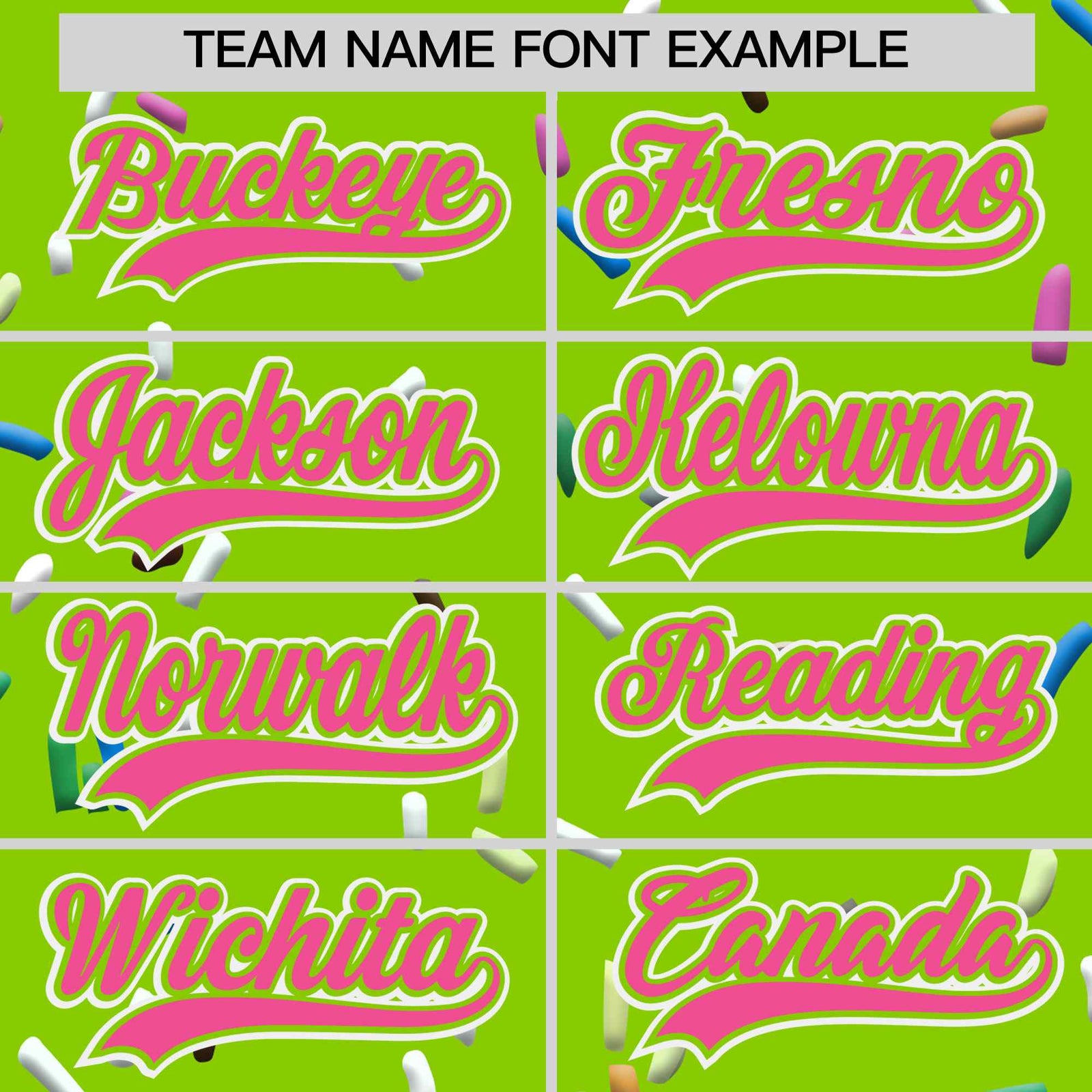 Custom Neon Green Pink Ice Cream Pattern Personalized V-Neck Hockey Jersey