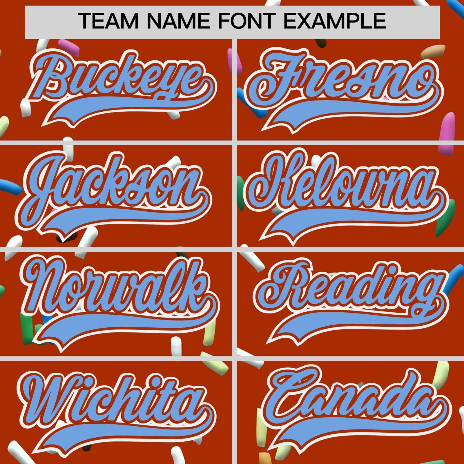 Custom Dark Orange Light Blue Ice Cream Pattern Personalized V-Neck Hockey Jersey