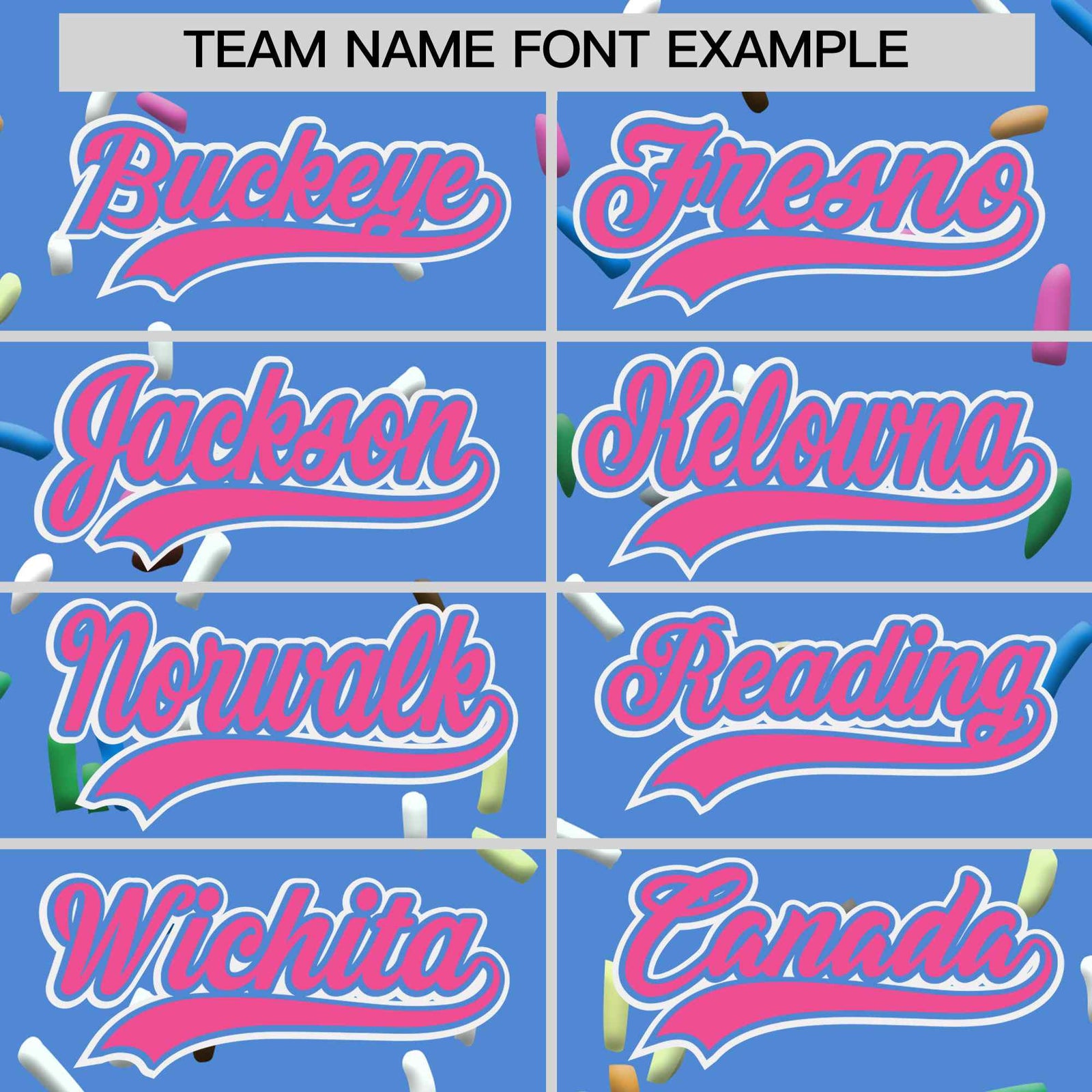 Custom Powder Blue Pink Ice Cream Pattern Personalized V-Neck Hockey Jersey