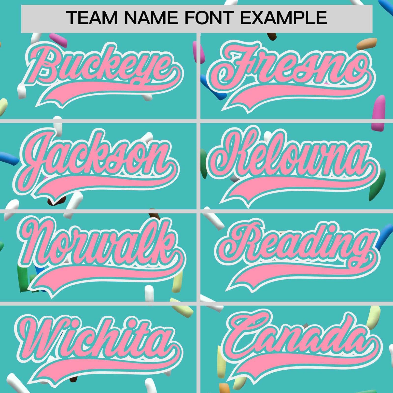 Custom Teal Light Pink Ice Cream Pattern Personalized V-Neck Hockey Jersey