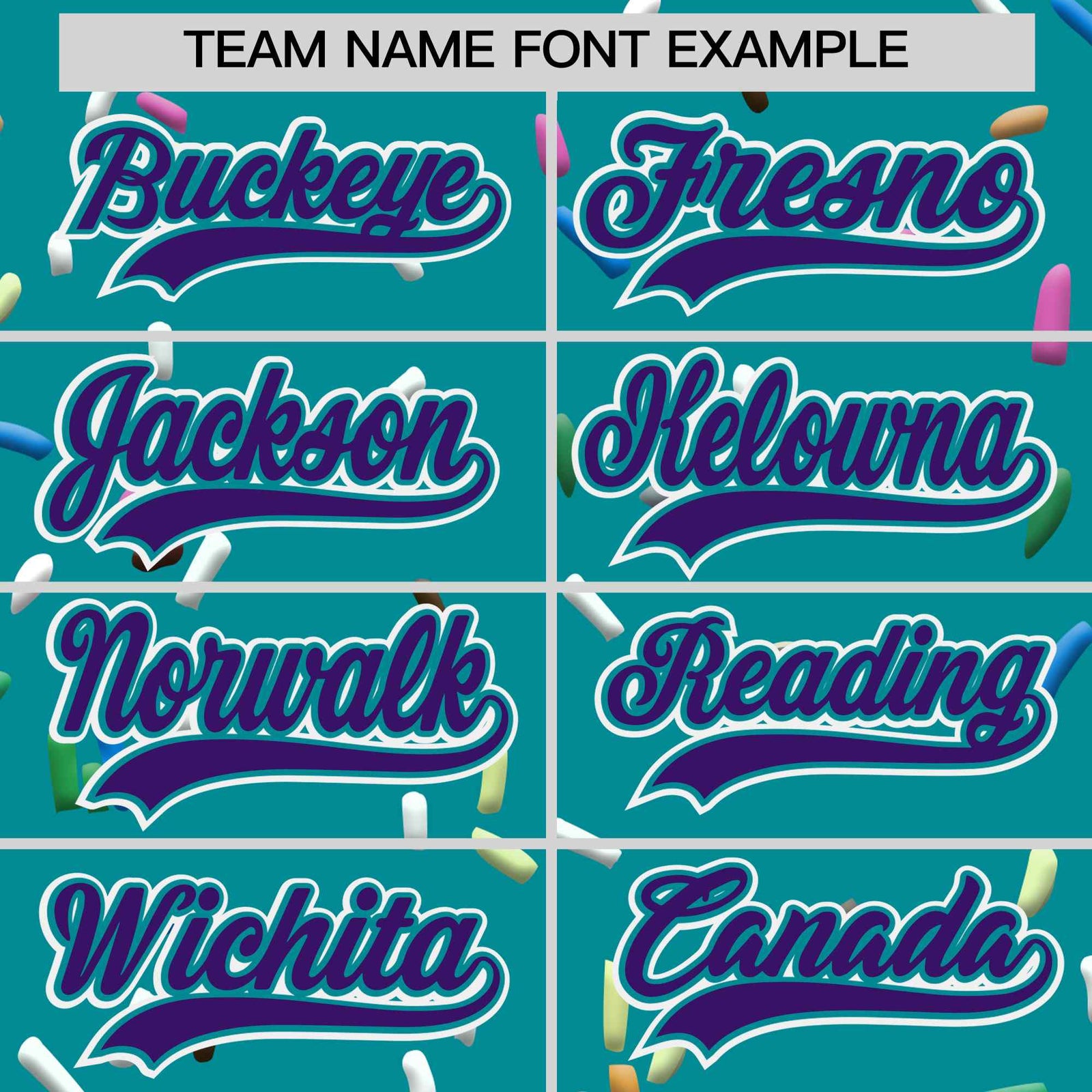 Custom Teal Purple Ice Cream Pattern Personalized V-Neck Hockey Jersey