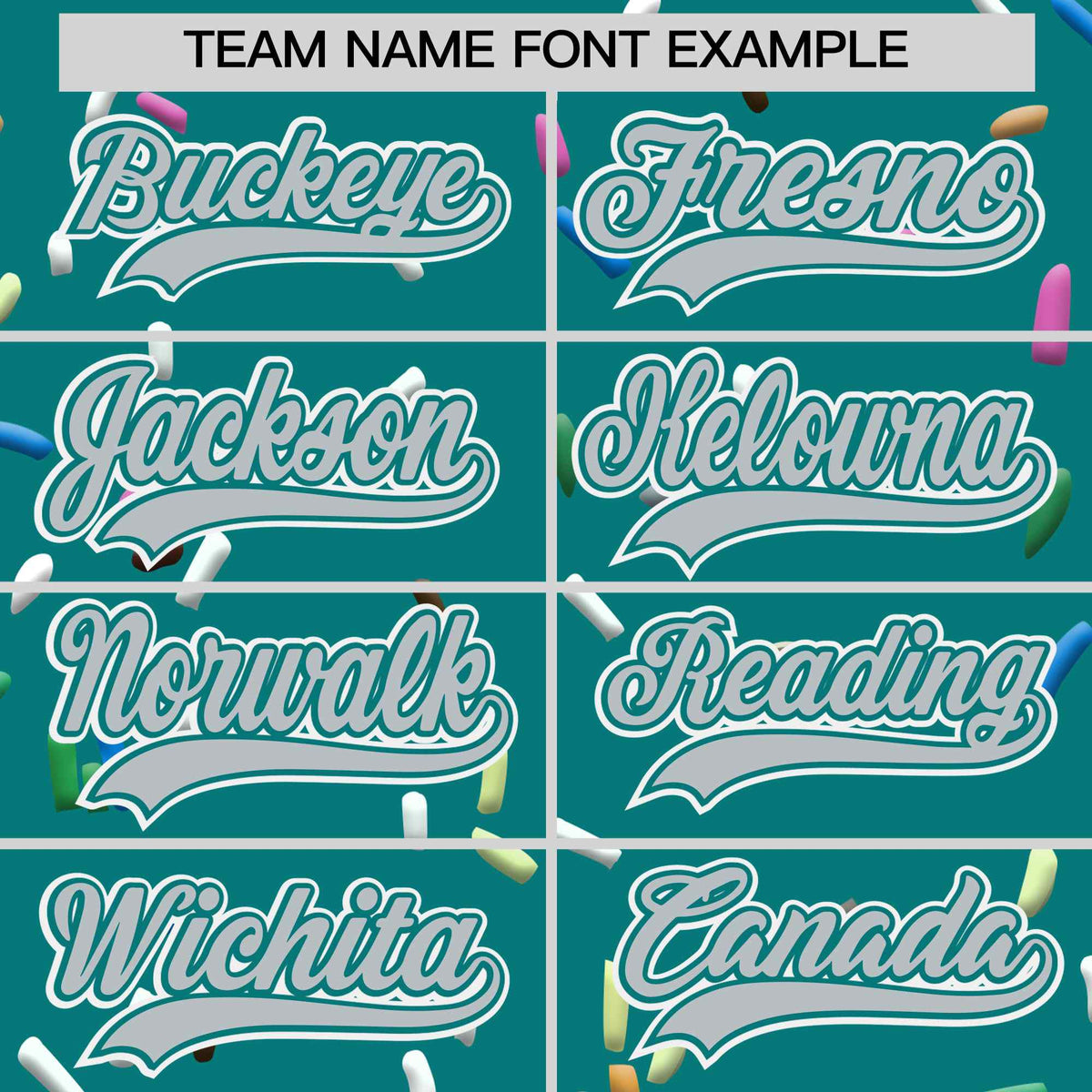 Custom Teal Silver Ice Cream Pattern Personalized V-Neck Hockey Jersey
