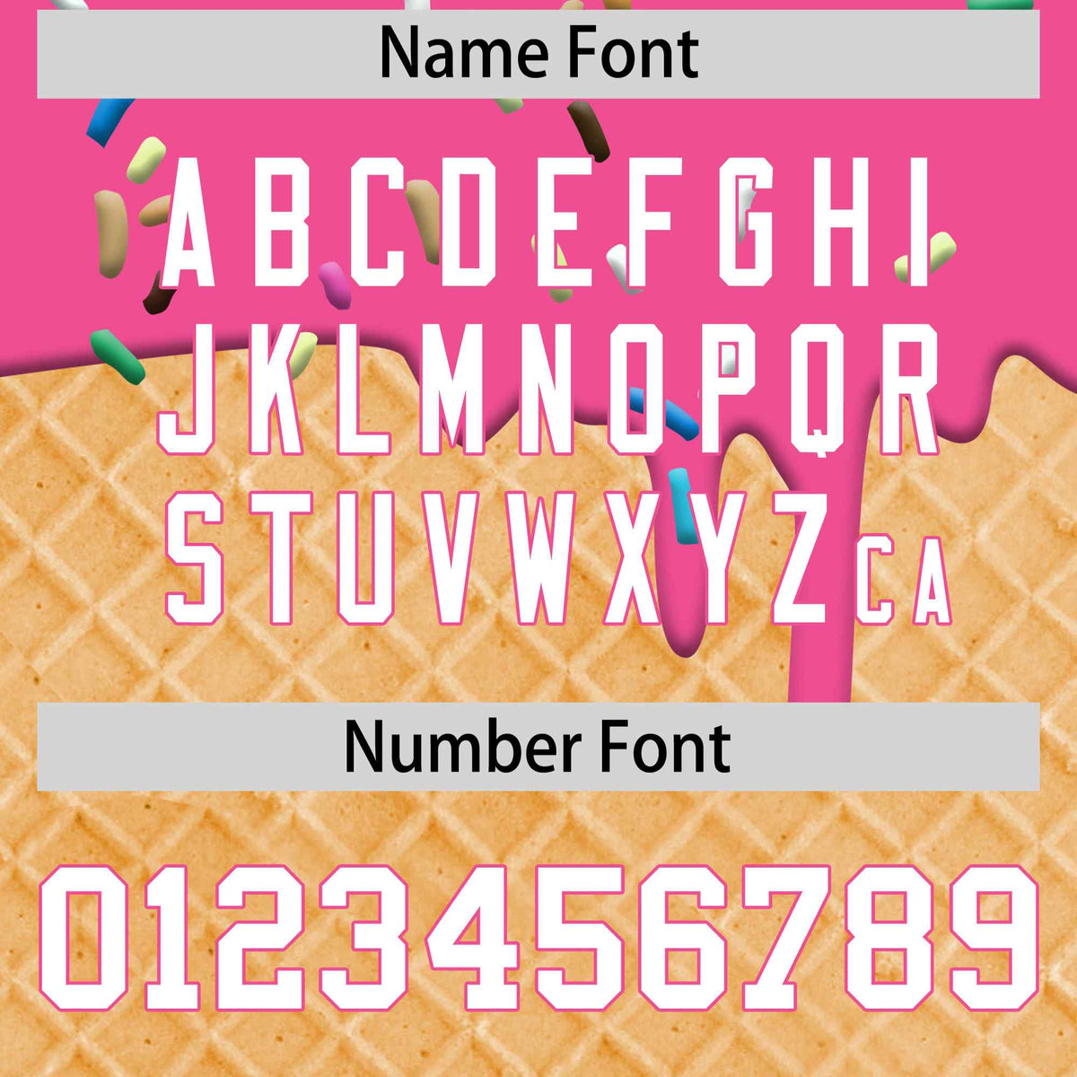 Custom Pink White Ice Cream Pattern Personalized V-Neck Hockey Jersey