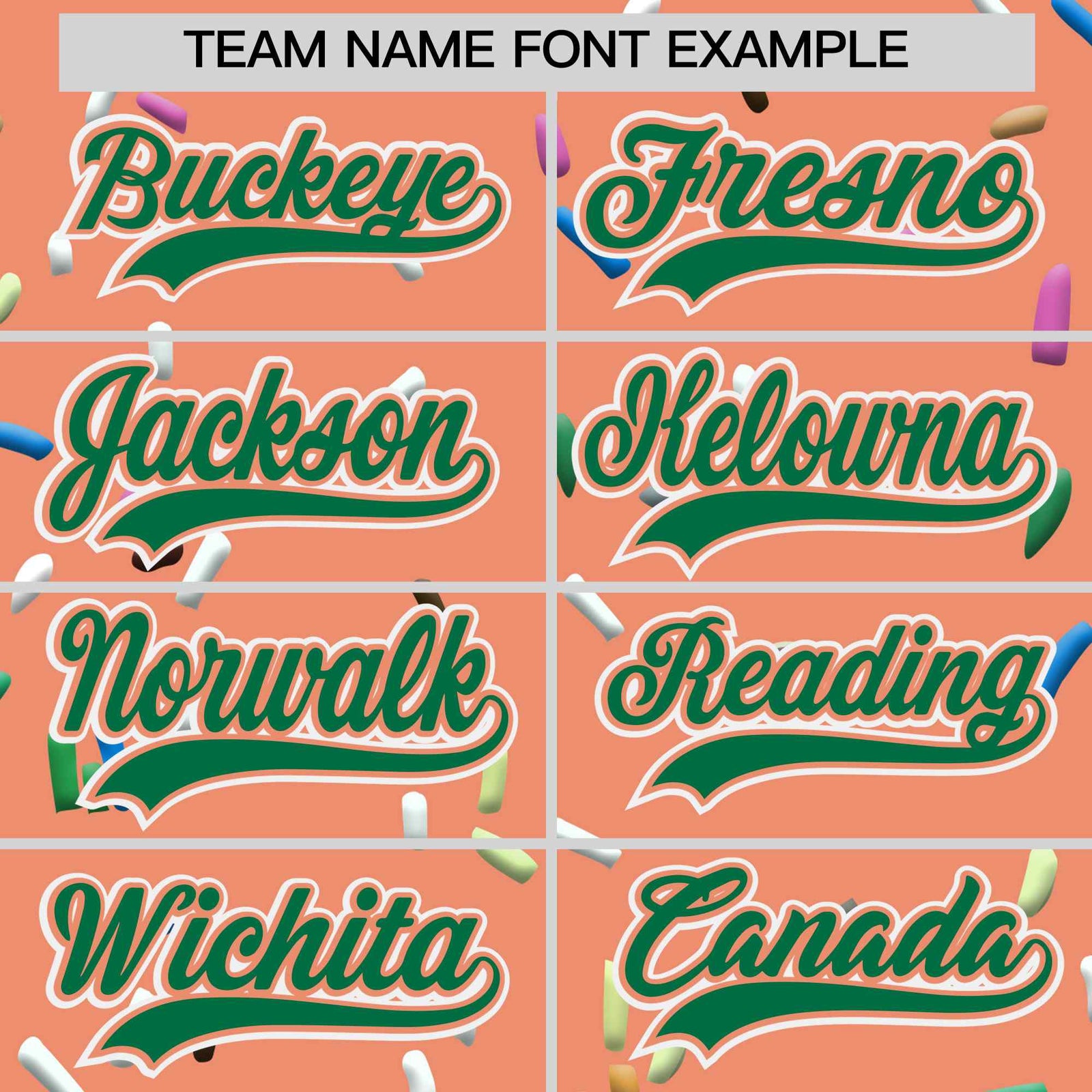 Custom Light Orange Kelly Green Ice Cream Pattern Personalized V-Neck Hockey Jersey