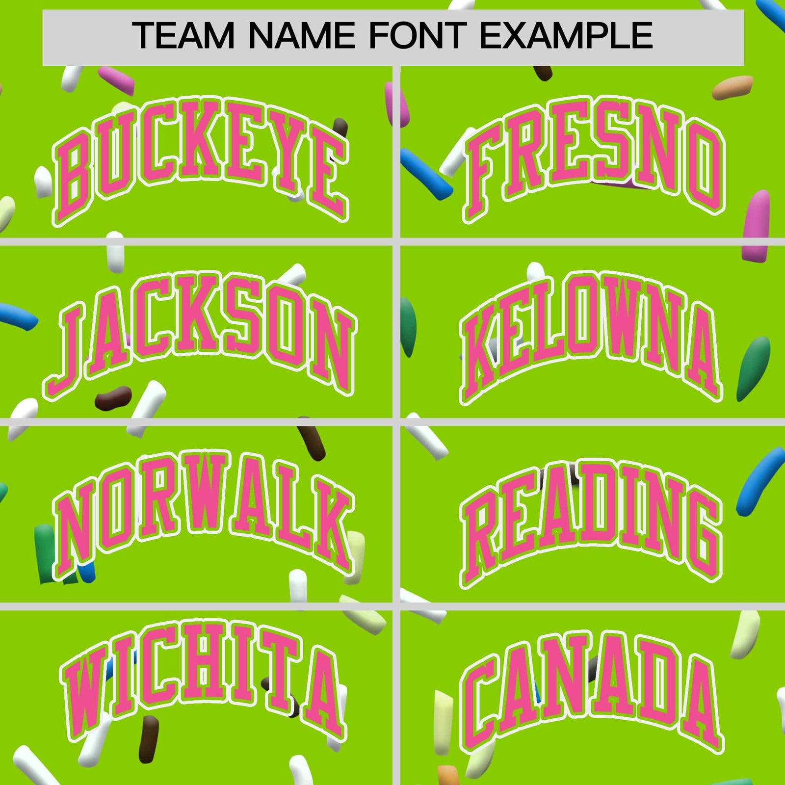 Custom Neon Green Pink Ice Cream Pattern Personalized V-Neck Hockey Jersey