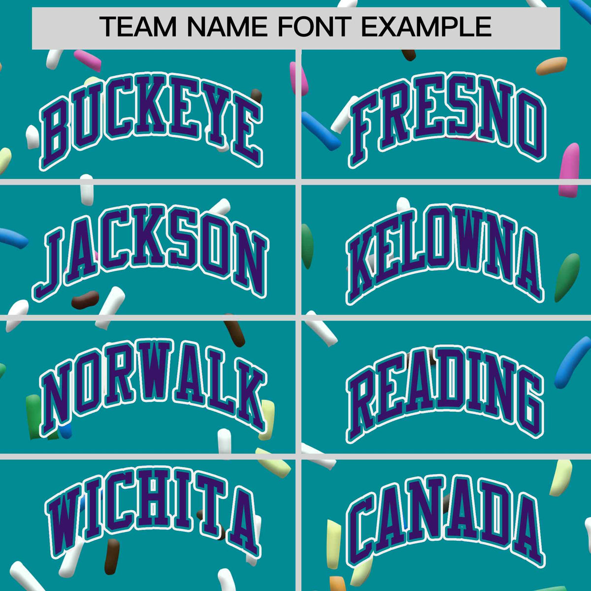 Custom Teal Purple Ice Cream Pattern Personalized V-Neck Hockey Jersey