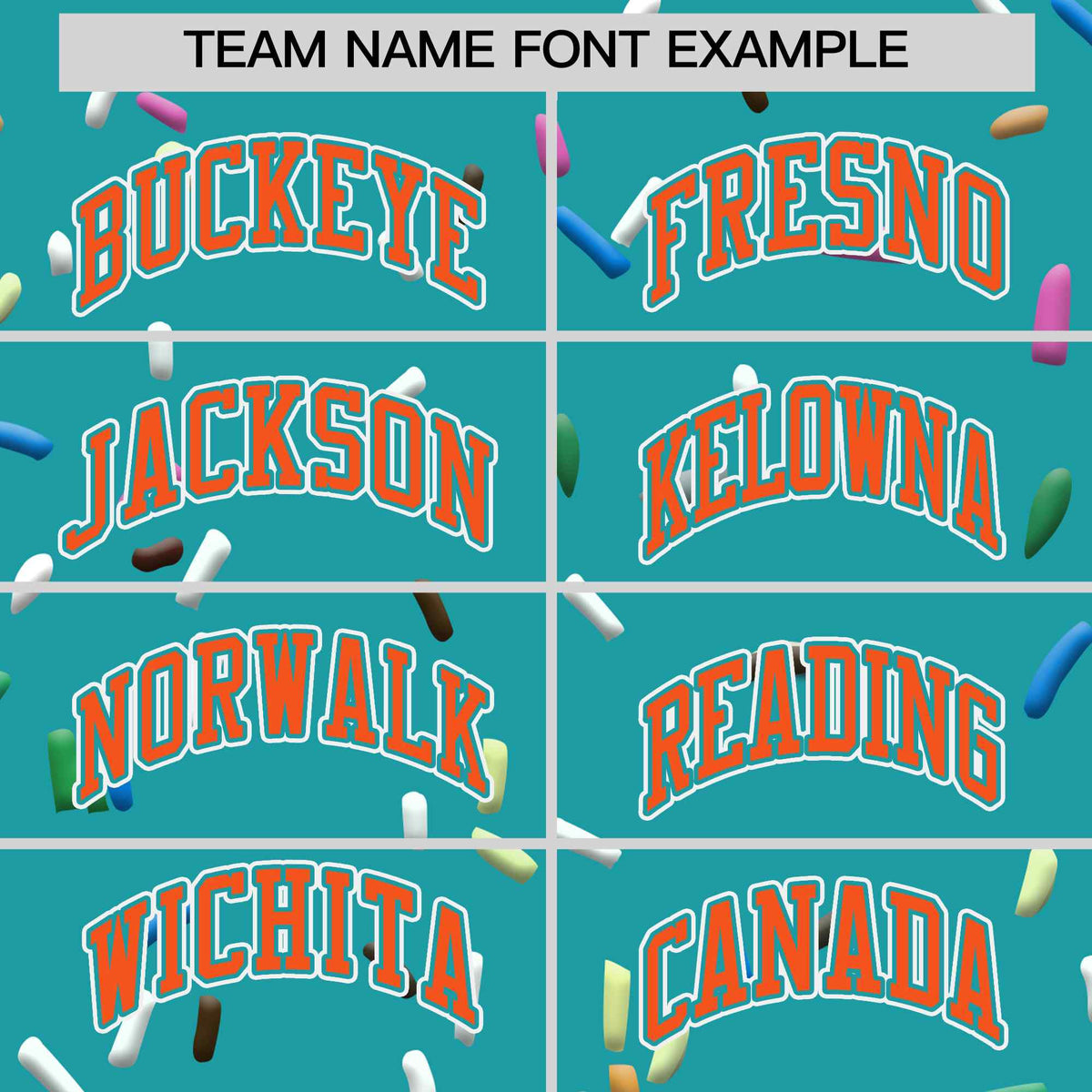Custom Aqua Orange Ice Cream Pattern Personalized V-Neck Hockey Jersey