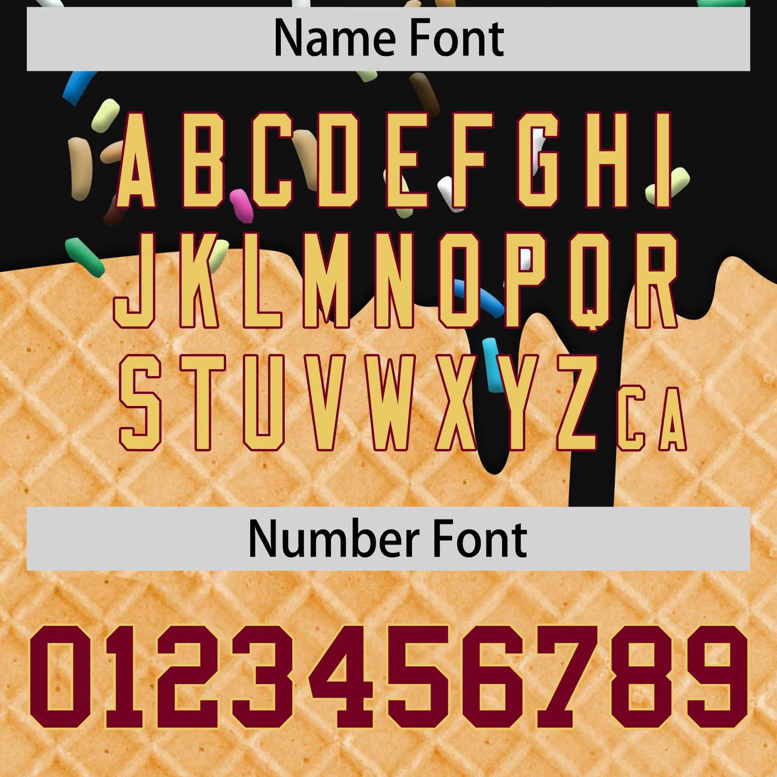 Custom Black Crimson Ice Cream Pattern Personalized V-Neck Hockey Jersey