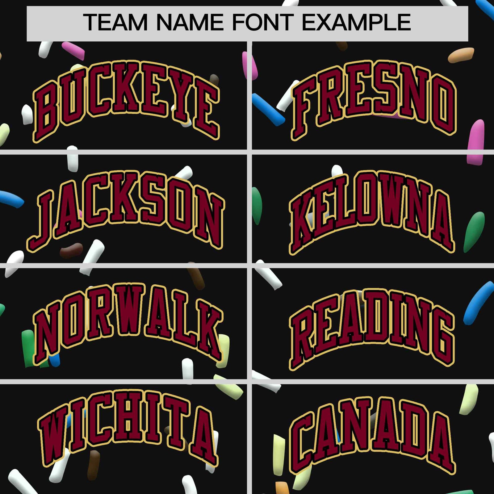 Custom Black Crimson Ice Cream Pattern Personalized V-Neck Hockey Jersey