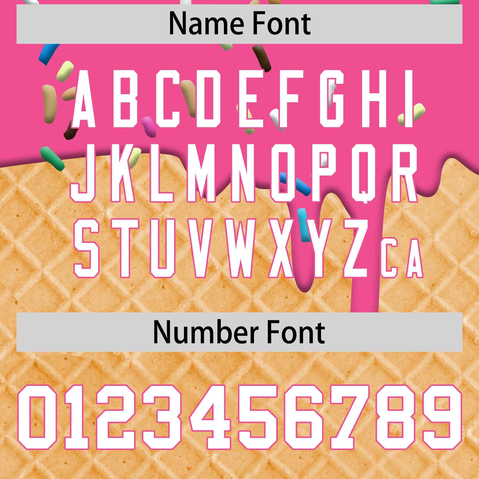 Custom Pink White Ice Cream Pattern Personalized V-Neck Hockey Jersey