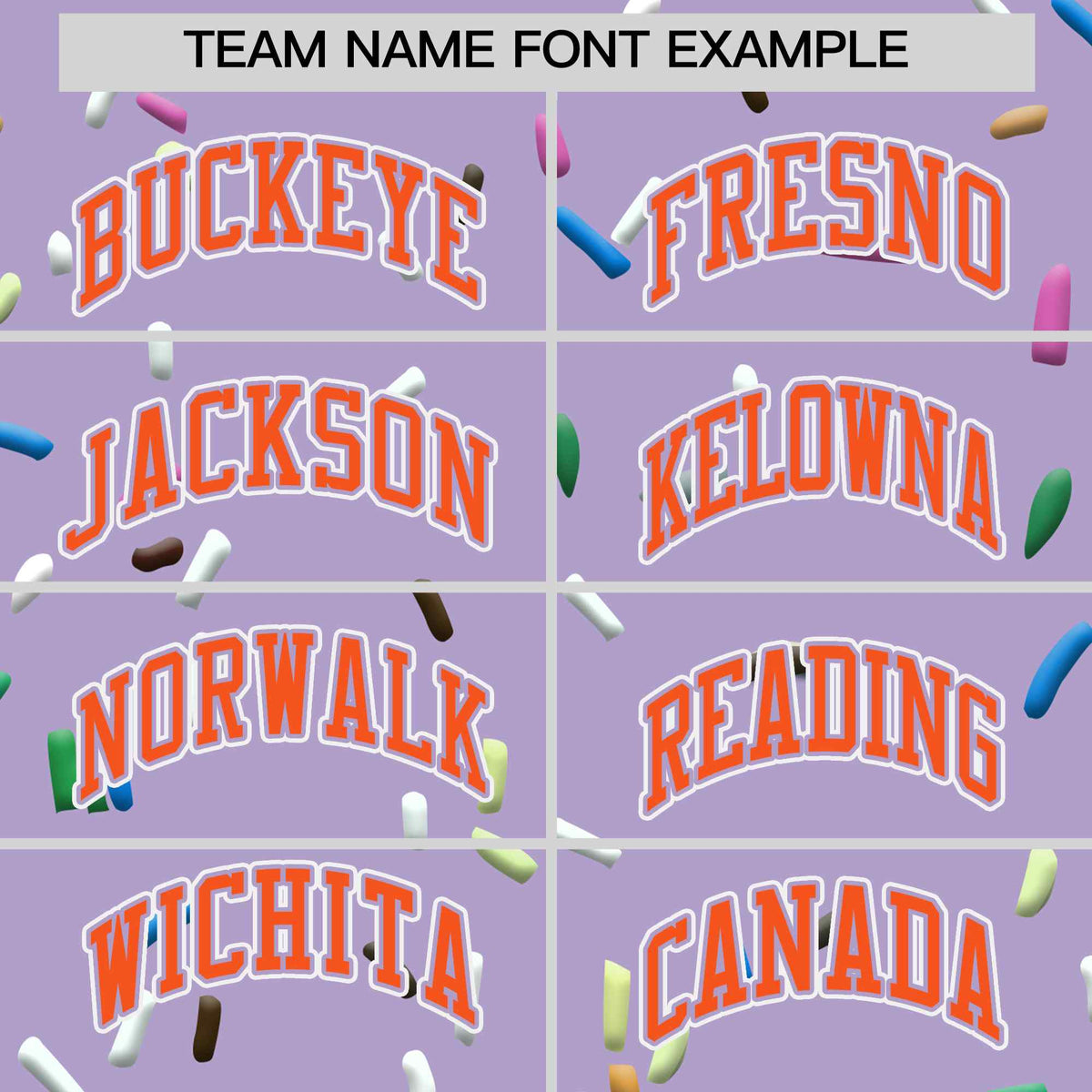 Custom Light Purple Orange Ice Cream Pattern Personalized V-Neck Hockey Jersey