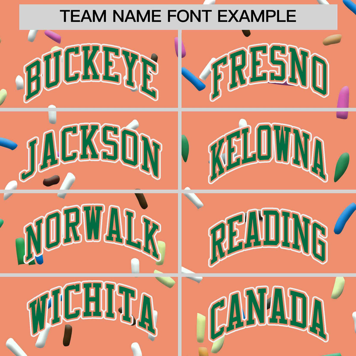 Custom Light Orange Kelly Green Ice Cream Pattern Personalized V-Neck Hockey Jersey