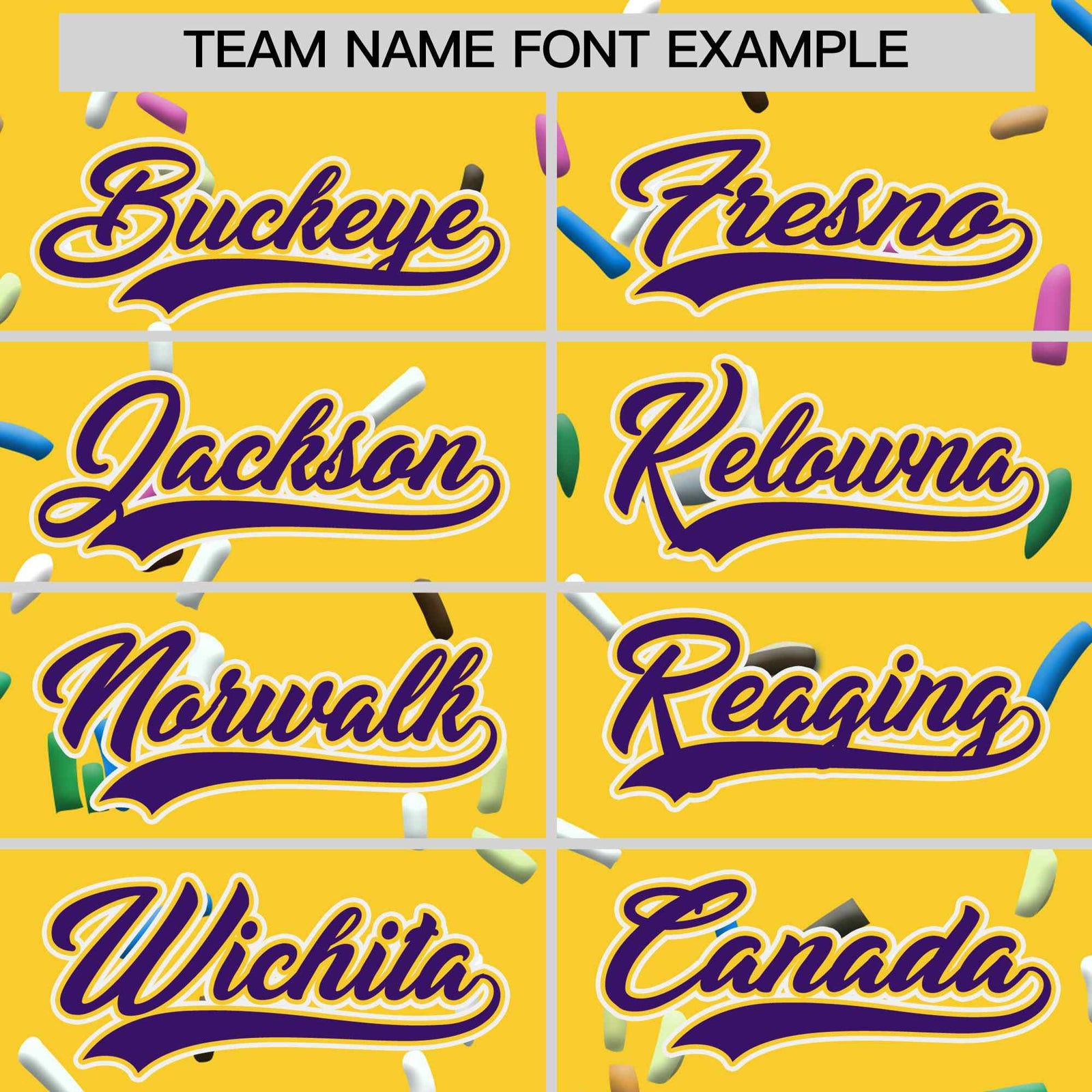 Custom Gold Purple Ice Cream Pattern Personalized V-Neck Hockey Jersey
