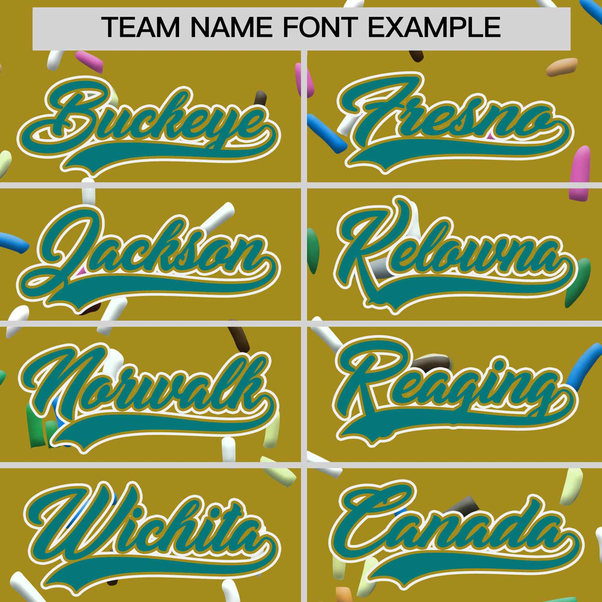 Custom Old Gold Teal Ice Cream Pattern Personalized V-Neck Hockey Jersey