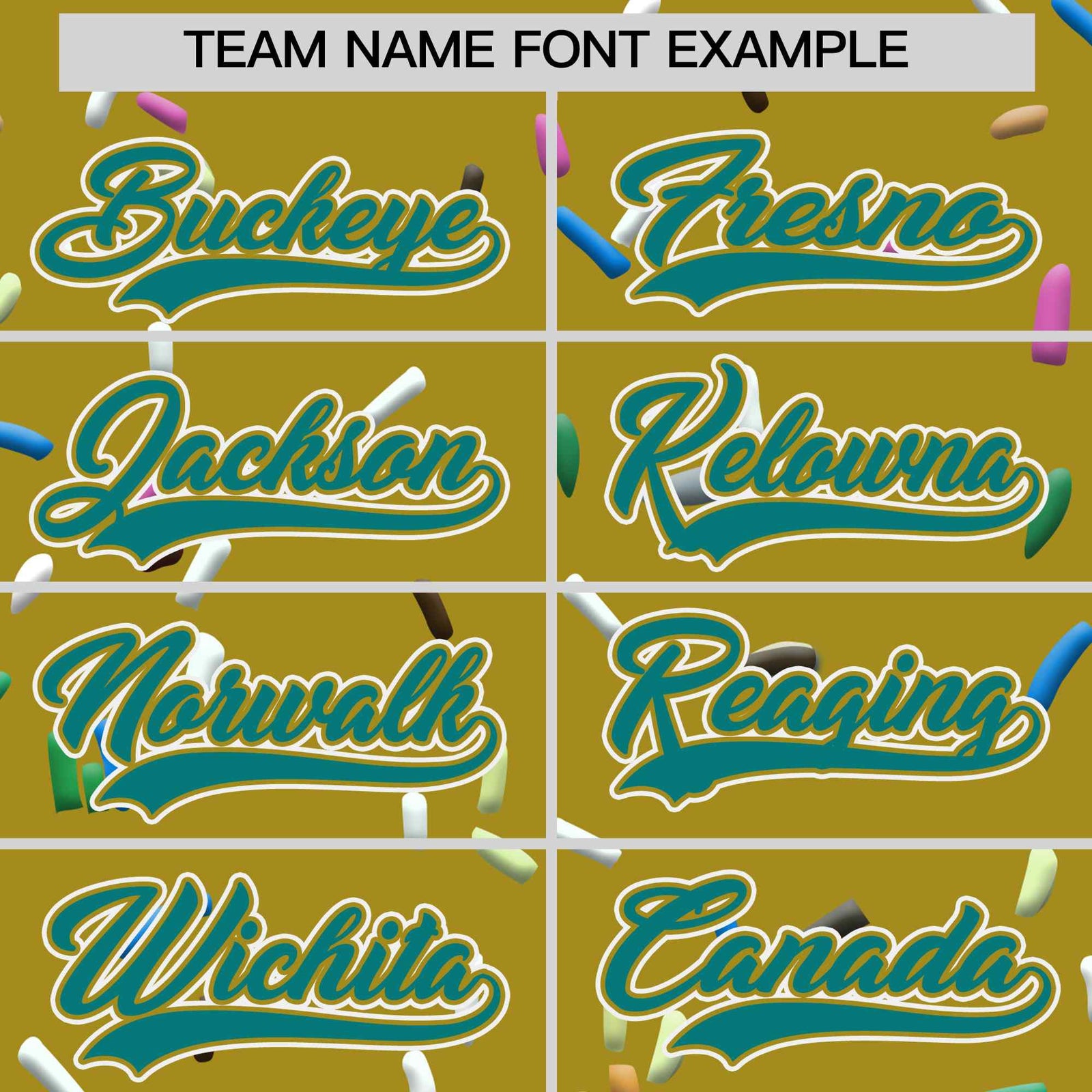 Custom Old Gold Teal Ice Cream Pattern Personalized V-Neck Hockey Jersey