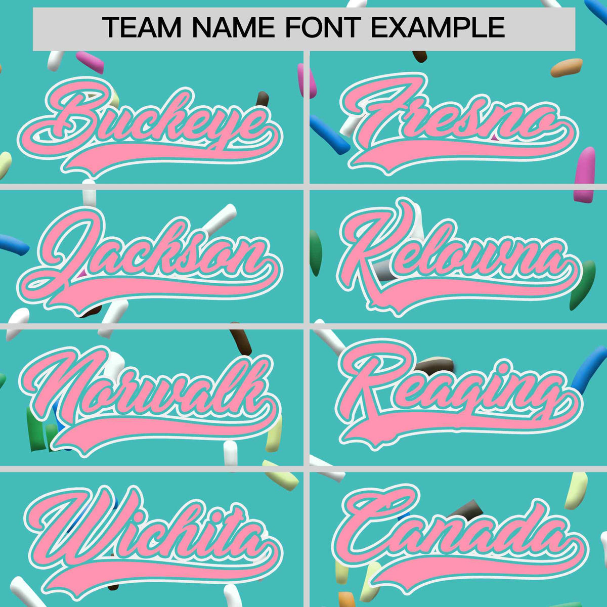 Custom Teal Light Pink Ice Cream Pattern Personalized V-Neck Hockey Jersey