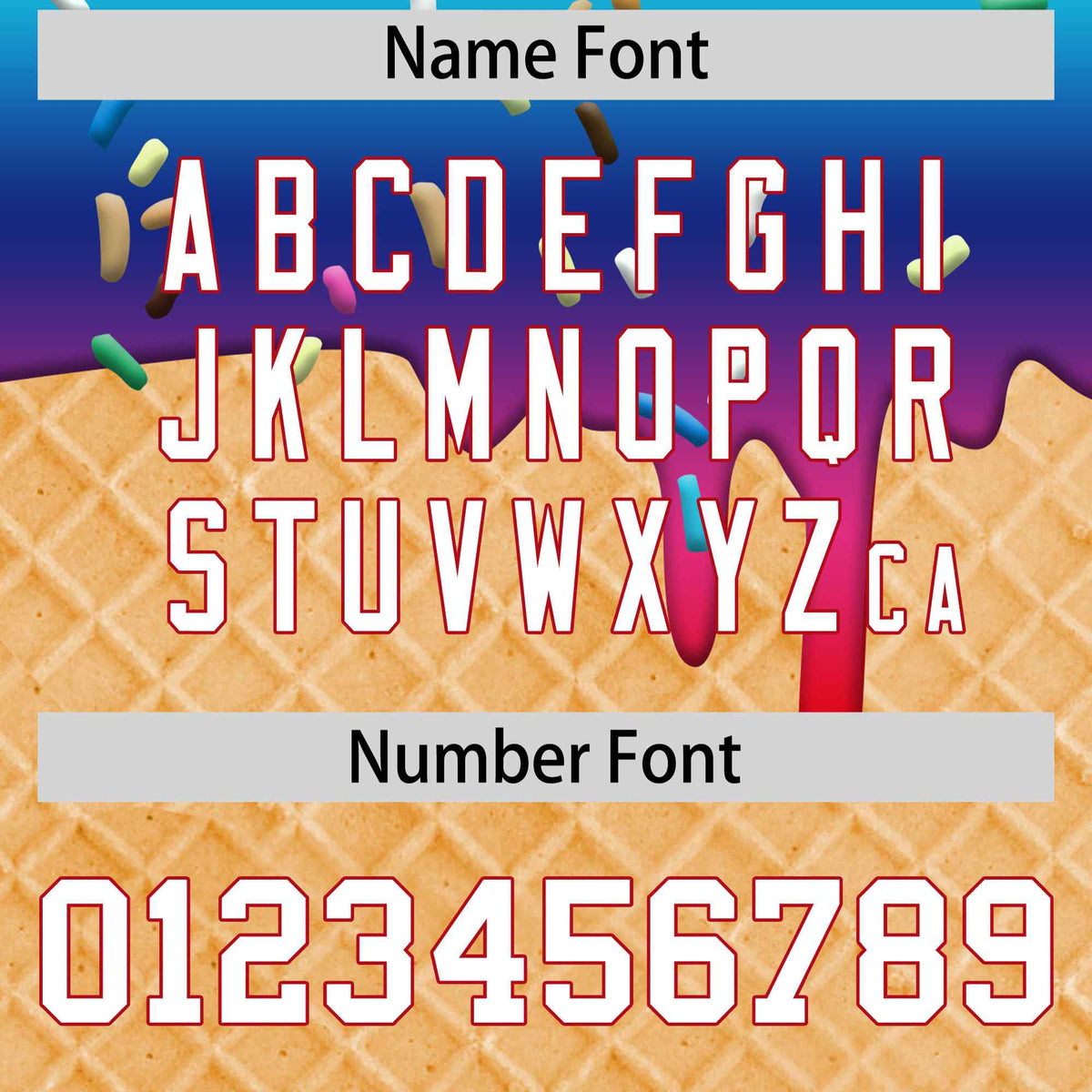 Custom Rainbow White Ice Cream Pattern Personalized V-Neck Hockey Jersey